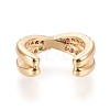 Brass Micro Pave Cubic Zirconia Cuff Earrings EJEW-M195-02G-2