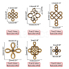   96Pcs 12 Styles Tibetan Style Alloy Connector Charms FIND-PH0005-94-7