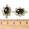 Natural Mixed stone Faceted Oval Connector Charms G-G181-06G-4