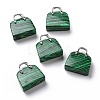 Synthetic Malachite Pendants KK-E274-01P-018-1