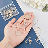 16Pcs 8 Style Alloy Hollow Pendants FIND-OC0001-36-4
