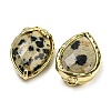 Natural Dalmatian Jasper Faceted Pendants G-M431-06G-05-2