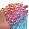 Transparent Painted Glass Beads Strands X1-DGLA-A034-T3mm-A19-2