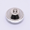 Glass Rhinestone Button BUTT-WH0015-21E-01-2
