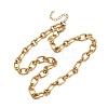 8MM 304 Stainless Textured Oval Link Chain Necklaces SA-CBA725A-26G-4