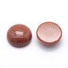 Synthetic Goldstone Cabochons G-P393-R24-12mm-2
