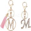 2Pcs 2 Style Alloy Rhinestone Keychain Sets KEYC-WR0001-01M-1