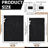 2Pcs 2 Styles Rectangle Canvas Cloth Zipper Pocket Storage Bags ABAG-NB0002-33A-2