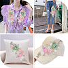 Polyester with Rhinestone  Clothing Patches DIY-WH20010-31-5