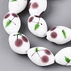 Frosted Handmade Lampwork Beads Strands LAMP-N037-03D-3