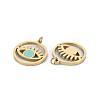 316 Surgical Stainless Steel Enamel Charms STAS-S116-395B-G-2