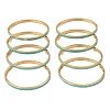 304 Stainless Steel Enamel Hinged Cuff Bangles for Women SA-CBAC920-15G-01-2