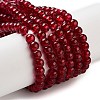 1 Strand Transparent Crackle Glass Round Beads Strands X-CCG-Q001-4mm-18-1