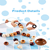 Craftdady 100Pcs 5 Style Pine Wood Beads WOOD-CD0001-17-15