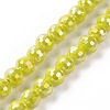 Electroplate Glass Beads Strands GLAA-E036-14C-1
