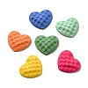 Rubberized Style Opaque Resin Cabochons RESI-C013-14-1
