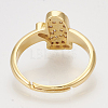 Brass Cubic Zirconia Pendants & Stud Earrings & Adjustable Rings Jewelry Sets SJEW-S043-09-3