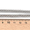 4MM Round 304 Stainless Steel Beaded Necklaces for Man and Women SA-CBAB767-16P-5