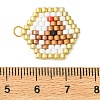 Christmas 304 Stainless Steel & Glass Cylinder Seed Beads Pendants PALLOY-MZ01445-3