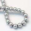 Baking Painted Pearlized Glass Pearl Round Bead Strands HY-Q330-8mm-34-4