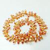 Electroplate Glass Faceted Teardrop Beads Strands X-EGLA-D014-29-2