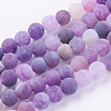 Natural Weathered Agate Beads Strands X-G-G589-8mm-06-1