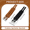 2Pcs 2 Colors Punk Rock Style PU Leather Cord Bracelets BJEW-GO0001-14-2
