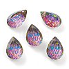 Embossed Glass Rhinestone Pendants GLAA-J101-05A-001VO-1