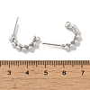 Rack Plating Brass Studs Earrings Findings EJEW-R162-32P-3