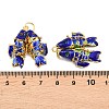Brass Cloisonne Pendants KK-P251-A01-G-07-3