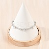 Brass Pave Cubic Zirconia Heart Link Chain Bracelets for Women KK-CBA68DA-10P-01-1
