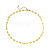 Brass Coffee Bean Chain Necklace for Women NJEW-JN04910-4