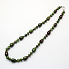 Fashionable Gemstone Beaded Necklaces NJEW-R210-01-1