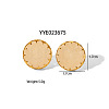 Flat Round Natural Rose Quartz Earrings MO9107-2-2