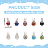 Handmade Polymer Clay Glass Rhinestone Pendants PALLOY-PH01693-2