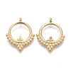 Ion Plating(IP) 304 Stainless Steel Open Back Bezel Pendants STAS-F256-051G-2