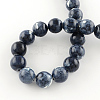 Dyed Natural Ocean White Jade Round Bead Strands G-R295-4mm-01-2