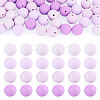 40Pcs 4 Colors Round Silicone Focal Beads SIL-TAD0001-02A-1