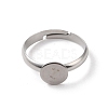 Non-Tarnish 304 Stainless Steel Pad Ring Settings X-STAS-K278-11B-P-2