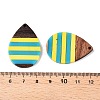 Epoxy Resin & Walnut Wood Pendants RESI-N039-121O-3