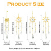 4Pcs 4 Styles Sun Metal Hanging Ornaments HJEW-CJ0001-21-2