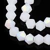 Imitation Jade Bicone Frosted Glass Bead Strands EGLA-A039-J4mm-MB06-3