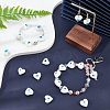 2 Strands Heart Evil Eye Lampwork Beads Strands LAMP-NB0001-51B-2