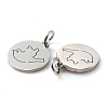 304 Stainless Steel Charms STAS-D050-07P-05-3