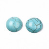 Craft Findings Dyed Synthetic Turquoise Gemstone Flat Back Dome Cabochons X-TURQ-S266-16mm-01-2