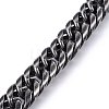 304 Stainless Steel Curb Chains Bracelets BJEW-E346-26AS-2