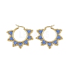 Glass Beaded Hoop Earrings EJEW-MZ00750-01-4