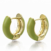 Brass Huggie Hoop Earrings EJEW-S209-01C-1