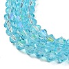 Transparent Electroplate Glass Beads Strands LS-EGLA-A039-T3mm-L20-3