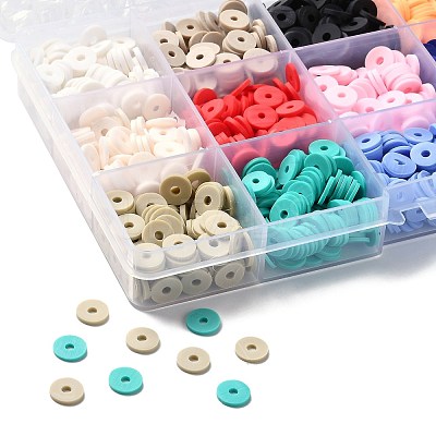 150G 15 Colors Handmade Polymer Clay Beads CLAY-JP0001-12-8mm-1